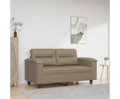 Dvivietė sofa, kapučino spalvos, 120cm, dirbtinė oda