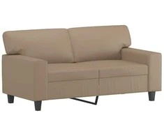 Dvivietė sofa, kapučino spalvos, 120cm, dirbtinė oda