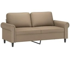 Dvivietė sofa, kapučino spalvos, 140cm, dirbtinė oda