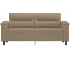 Dvivietė sofa, kapučino spalvos, 140cm, dirbtinė oda
