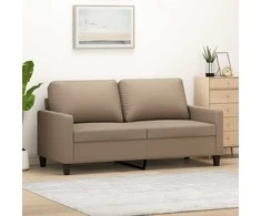 Dvivietė sofa, kapučino spalvos, 140cm, dirbtinė oda