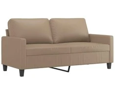Dvivietė sofa, kapučino spalvos, 140cm, dirbtinė oda