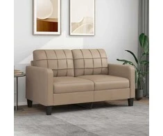 Dvivietė sofa, kapučino spalvos, 140cm, dirbtinė oda