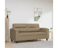 Dvivietė sofa, kapučino spalvos, 140cm, dirbtinė oda