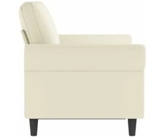 Dvivietė sofa, kreminės spalvos, 120cm, aksomas