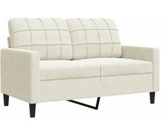 Dvivietė sofa, kreminės spalvos, 120cm, aksomas
