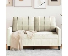 Dvivietė sofa, kreminės spalvos, 120cm, aksomas