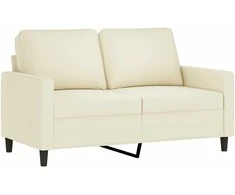 Dvivietė sofa, kreminės spalvos, 120cm, aksomas