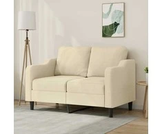 Dvivietė sofa, kreminės spalvos, 120cm, audinys