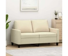 Dvivietė sofa, kreminės spalvos, 120cm, audinys