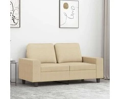 Dvivietė sofa, kreminės spalvos, 120cm, audinys