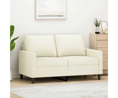 Dvivietė sofa, kreminės spalvos, 120cm, aksomas