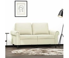 Dvivietė sofa, kreminės spalvos, 120cm, aksomas