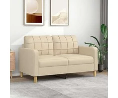 Dvivietė sofa, kreminės spalvos, 140cm, audinys