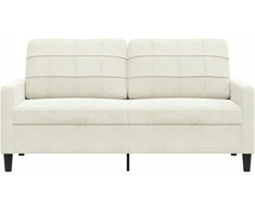 Dvivietė sofa, kreminės spalvos, 140cm, aksomas