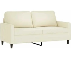 Dvivietė sofa, kreminės spalvos, 140cm, aksomas