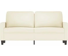 Dvivietė sofa, kreminės spalvos, 140cm, aksomas
