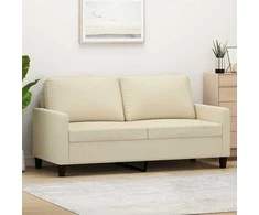 Dvivietė sofa, kreminės spalvos, 140cm, audinys