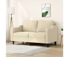 Dvivietė sofa, kreminės spalvos, 140cm, audinys
