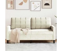 Dvivietė sofa, kreminės spalvos, 140cm, aksomas