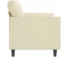 Dvivietė sofa, kreminės spalvos, 140cm, dirbtinė oda