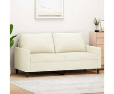 Dvivietė sofa, kreminės spalvos, 140cm, aksomas