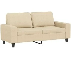 Dvivietė sofa, kreminės spalvos, 140cm, audinys