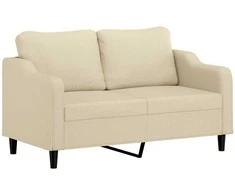 Dvivietė sofa, kreminės spalvos, 140cm, audinys