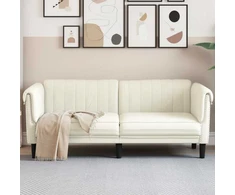 Dvivietė sofa, kreminės spalvos, aksomas