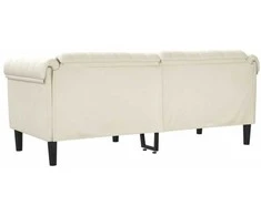Dvivietė sofa, kreminės spalvos, aksomas