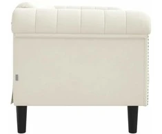 Dvivietė sofa, kreminės spalvos, aksomas