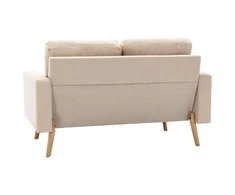 Dvivietė sofa, kreminės spalvos, audinys