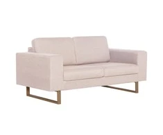 Dvivietė sofa, kreminės spalvos, audinys