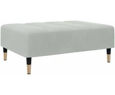 Dvivietė sofa-lova su pakoja, šviesiai pilkos spalvos, aksomas