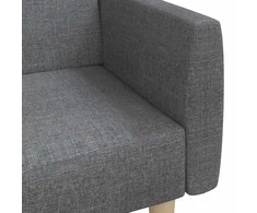 Dvivietė sofa-lova, šviesiai pilkos spalvos, audinys