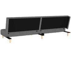 Dvivietė sofa-lova, šviesiai pilkos spalvos, audinys