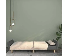 Dvivietė sofa-lova, šviesiai pilkos spalvos, audinys