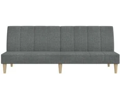 Dvivietė sofa-lova, šviesiai pilkos spalvos, audinys