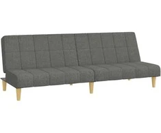 Dvivietė sofa-lova, šviesiai pilkos spalvos, audinys