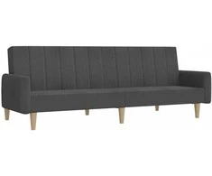 Dvivietė sofa-lova, tamsiai pilkos spalvos, audinys