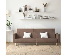 Dvivietė sofa-lova, taupe spalvos, audinys