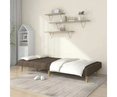 Dvivietė sofa-lova, taupe spalvos, audinys