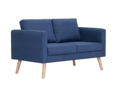Dvivietė sofa, mėlyna, audinys