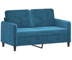 Dvivietė sofa, mėlynos spalvos, 120cm, aksomas
