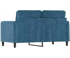 Dvivietė sofa, mėlynos spalvos, 120cm, aksomas