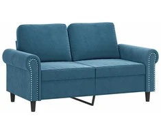 Dvivietė sofa, mėlynos spalvos, 120cm, aksomas