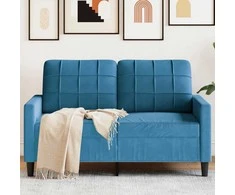 Dvivietė sofa, mėlynos spalvos, 120cm, aksomas