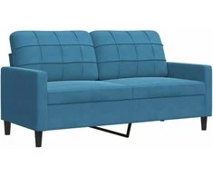 Dvivietė sofa, mėlynos spalvos, 140cm, aksomas