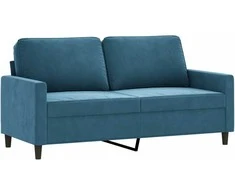 Dvivietė sofa, mėlynos spalvos, 140cm, aksomas