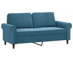 Dvivietė sofa, mėlynos spalvos, 140cm, aksomas